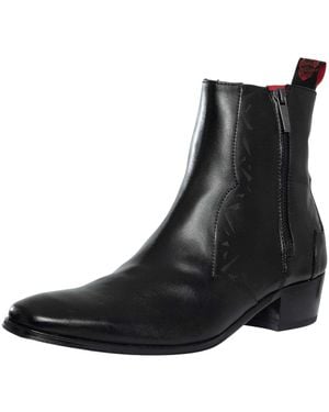 Jeffery West Carlito Leather Chelsea Boots - Black