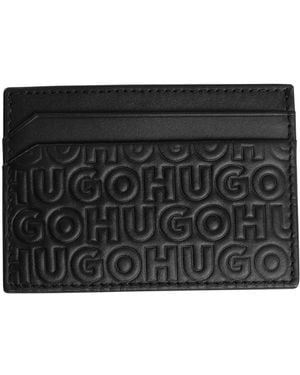 HUGO Ethon Leather Card Wallet - Black
