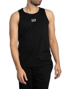 EA7 Logo Slim Vest - Black
