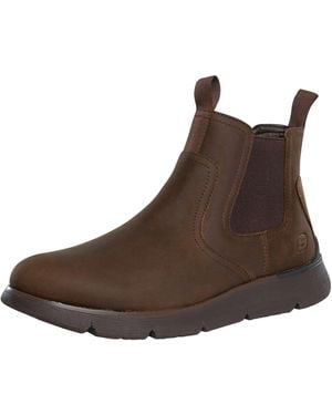 Skechers Augustino Paulo Leather Chelsea Boots - Brown