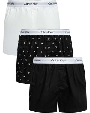 Calvin Klein 3 Pack Slim Boxers - Black