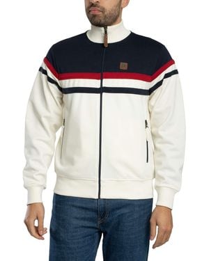 Trojan Panel Stripe Track Jacket - Blue