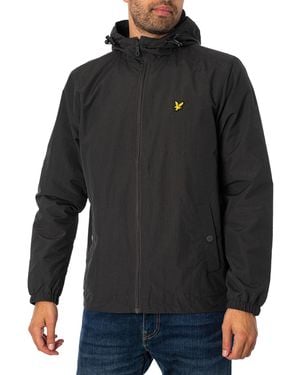 Lyle & Scott Zip Through Hooded Jacket - Black