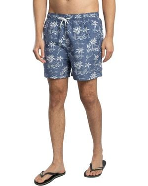 GANT Island Print Swim Shorts - Blue