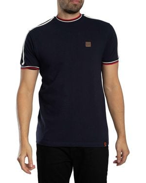 Trojan Tipping Pique T-shirt - Blue