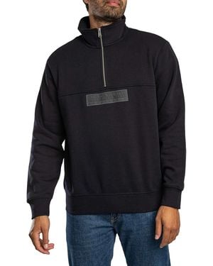 Napapijri Box Logo 1/4 Zip Sweatshirt - Blue
