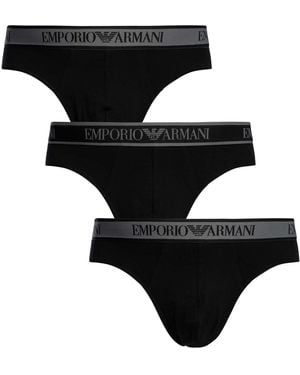 Emporio Armani 3 Pack Briefs - Black