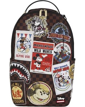 Sprayground Mickey Mouse Global Mogul Backpack - Brown