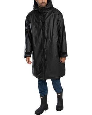HUNTER Downpour Pu Cocoon Cloak Jacket - Black