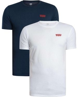 Levi's 2 Pack Slim Crew T-shirt - Blue