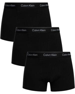 Calvin Klein 3 Pack Icon Relaxed Fit Trunks - Black