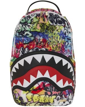 Sprayground 20l Graffiti Faux Fur Backpack - Multicolour