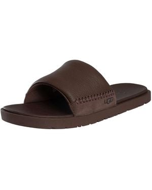 UGG Seaside Ii Leather Sliders - Brown