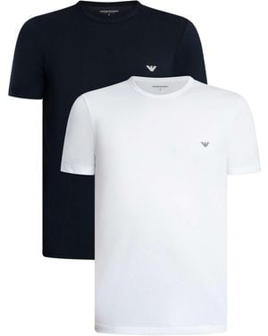 Emporio Armani 2 Pack Lounge Crew Regular T-shirt - Black