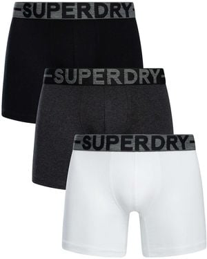 Superdry 3 Pack Boxer Briefs - Black