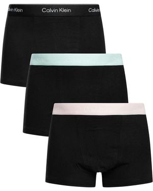 Calvin Klein 3 Pack Relaxed Fit Trunks - Black