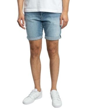 Replay Rbj 981 Denim Tapered Shorts - Blue