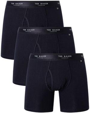 Ted Baker 3 Pack Cotton Stretch Boxer Briefs - Blue