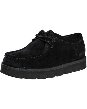 Clarks Meare Walla Suede Shoes - Black