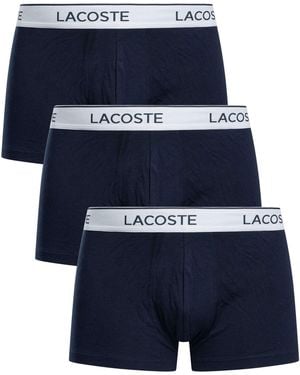 Lacoste 3 Pack Trunks - Blue