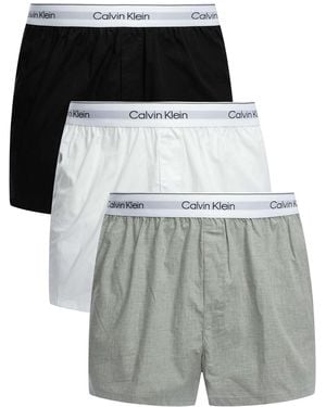 Calvin Klein 3 Pack Icon Slim Boxers - Black