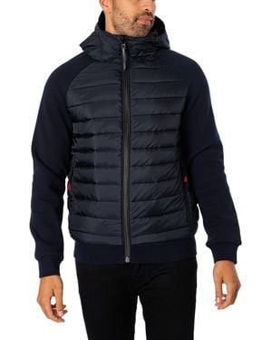 Superdry Hooded Storm Hybrid Padded Jacket - Blue