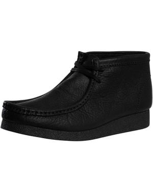 Clarks Wallabee Evo Leather Boots - Black