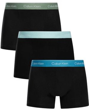 Calvin Klein 3 Pack Icon Relaxed Fit Trunks - Black