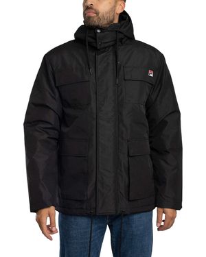 Fila Liam Cargo Pockets Padded Jacket - Black