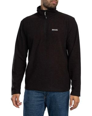 Regatta Thompson Marl Half Zip Fleece - Black