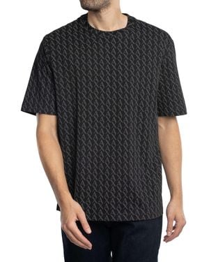 ARMANI EXCHANGE Logo Pattern T-shirt - Black