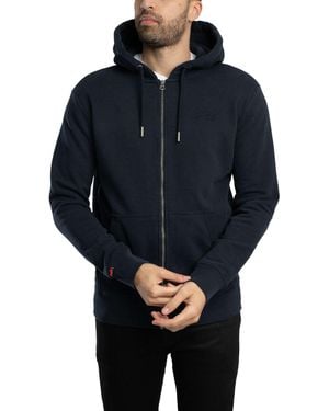 Superdry Essential Logo Zip Hoodie - Blue