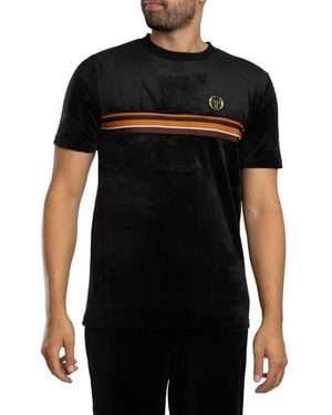 Sergio Tacchini Ayme Velour T-shirt - Black