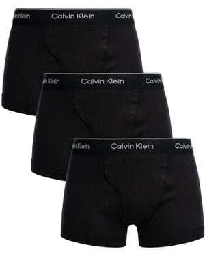Calvin Klein 3 Pack Cotton Classics Trunks - Black