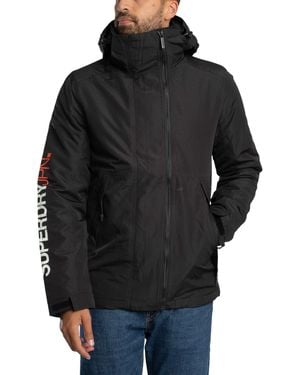 Superdry Hooded Yachter Windbreaker Jacket - Black