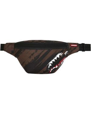 Sprayground Smeared Grunge Savvy Crossbody Bag - Black