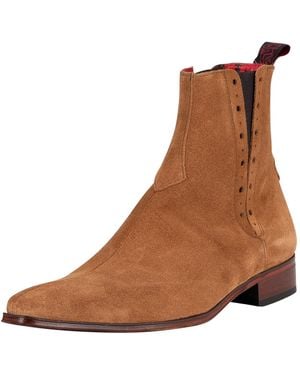 Jeffery West Suede Chelsea Boots - Brown