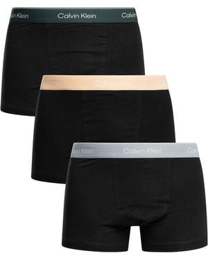 Calvin Klein 3 Pack Icon Relaxed Fit Trunks - Black