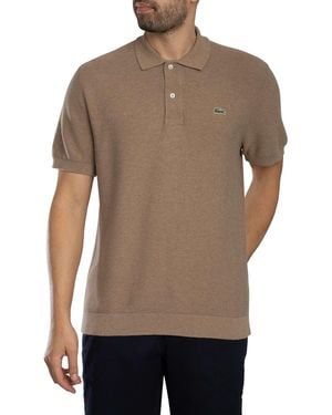 Lacoste Classic Fit Knitted Polo Shirt - Brown