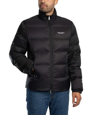 ARMANI EXCHANGE Woven Down Jacket - Black