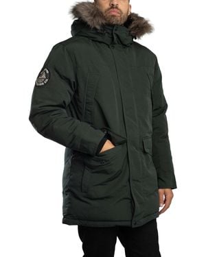 Superdry Everest Faux Fur Parka Jacket - Black