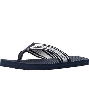 ARMANI EXCHANGE Woven Strap Sandals - Blue