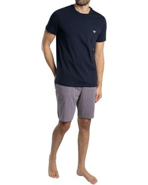 Emporio Armani Short Pyjama Set - Blue