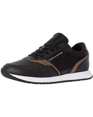 Tommy Hilfiger Runner Evo Seasonal Mix Trainers - Black