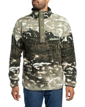 Columbia Helvetia Ii Printed Half Snap Fleece - Grey