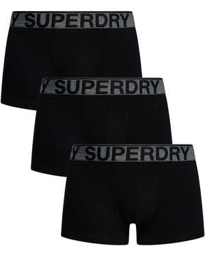 Superdry 3 Pack Trunks - Black