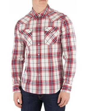 Levi's Barstow Western Long Sleeve Check Shirt - Red