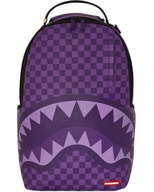 Sprayground 20l Central Breakup Check Sorbet Backpack - Purple