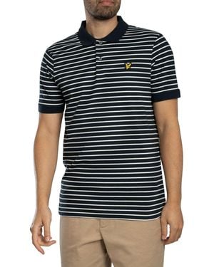 Lyle & Scott Pique Breton Polo Shirt - Blue