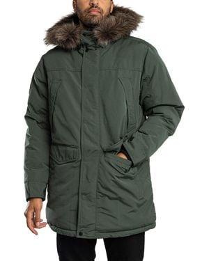 Superdry Everest Faux Fur Parka Jacket - Green